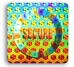 hologramme adhesif securite numero sequentiel